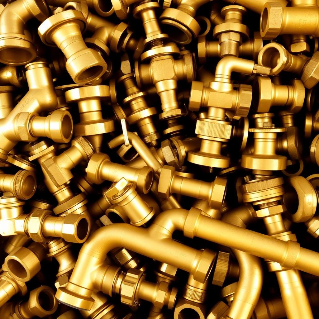 Brass fittings, valves and pipe scrap